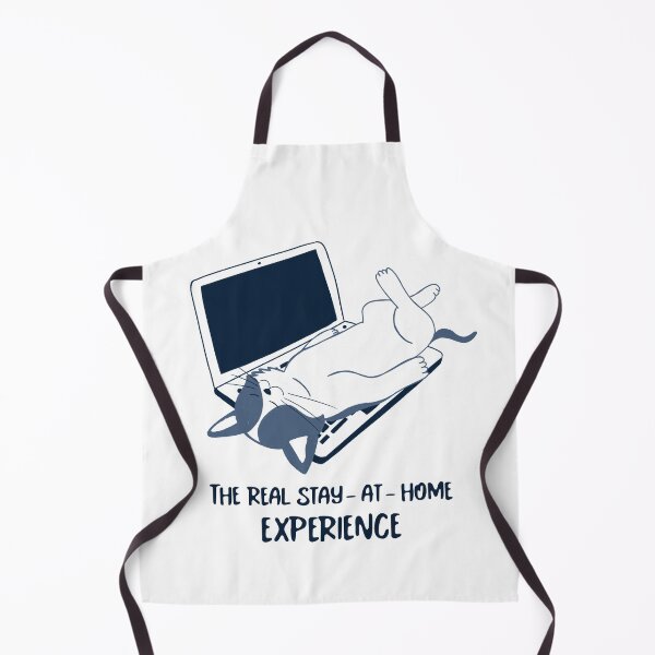 Item preview, Funny Cat "The real stay at home experience" Home office with cat designed and sold by TamGustam.