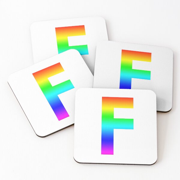 Item preview, The Letter F - Monogram in Rainbow Gradient designed and sold by Bumblefuzzies.