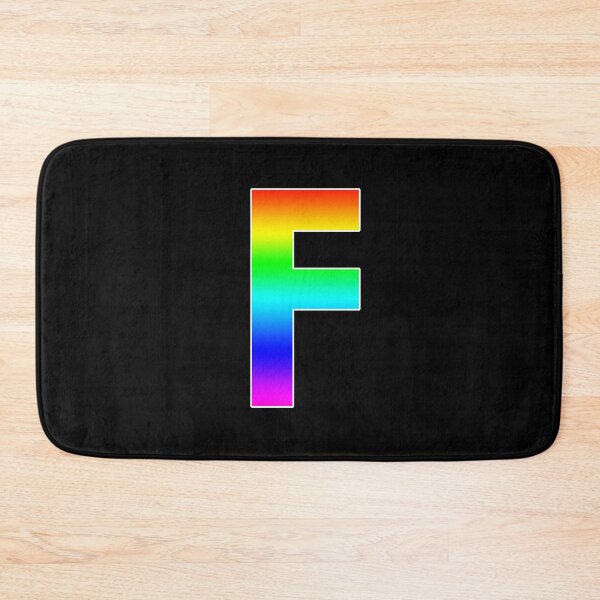 Item preview, The Letter F - Monogram in Rainbow Gradient designed and sold by Bumblefuzzies.