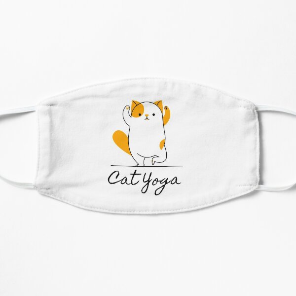 Funny cat Yoga Time - Yoga cat asana- Gift for yoga lovers Mask for Sale  by TamGustam