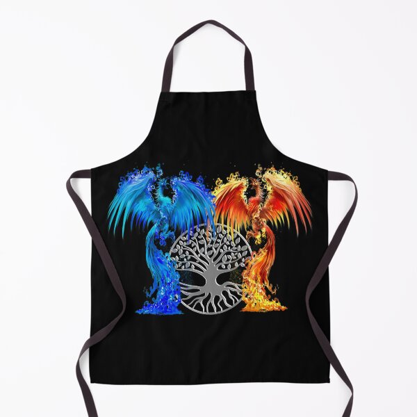 Item preview, Fantasy Fire And Ice Phoenix Silver Tree Of Life designed and sold by Atteestude.