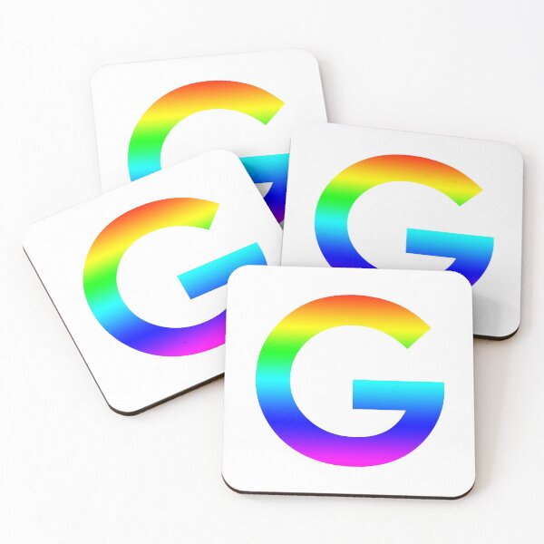Item preview, The Letter G - Monogram in Rainbow Gradient designed and sold by Bumblefuzzies.