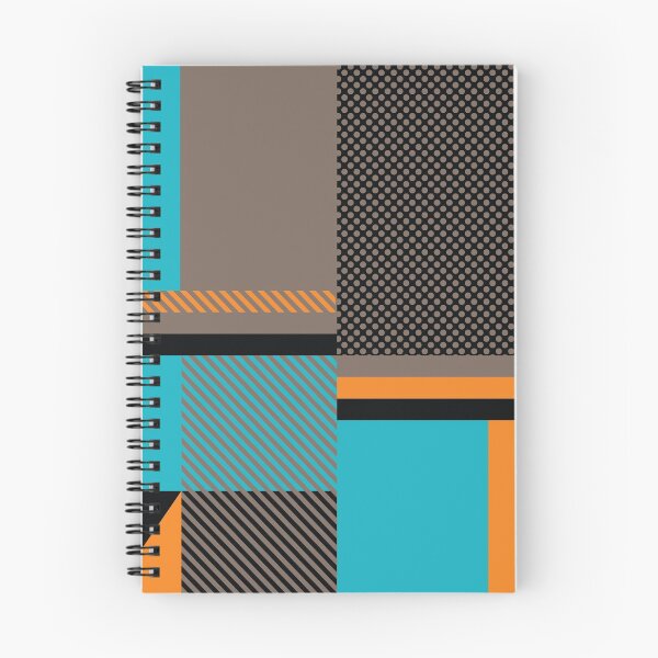 Item preview, Geometric minimalist lines and dots surface design beige black orange cyan designed and sold by GHSimple.