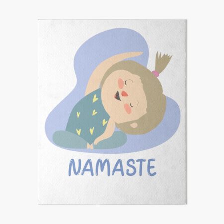 Namaste Yoga Girl- Cute yoga girl - Gift for yoga lovers and yoga kids.  Art Board Print for Sale by TamGustam