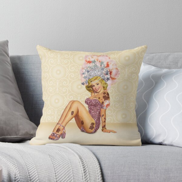 Showgirl Pin-up Throw Pillow