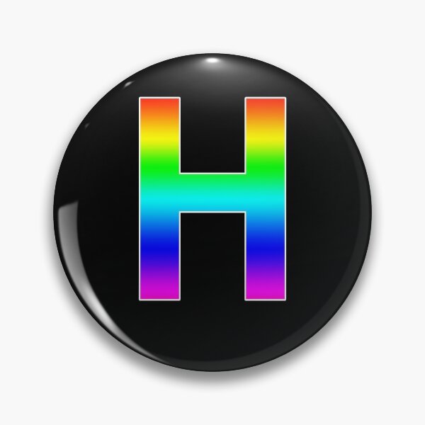 Item preview, The Letter H - Monogram in Rainbow Gradient designed and sold by Bumblefuzzies.
