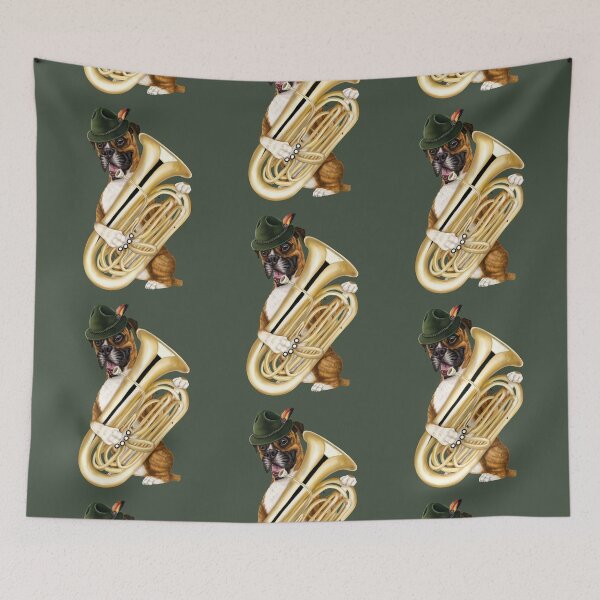 Item preview,  Dog playing the tuba - boxer designed and sold by Mehu.