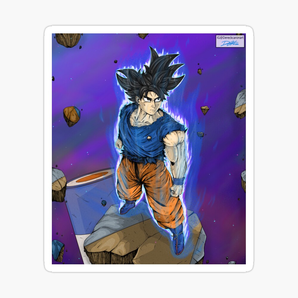 Goku Ultra Instinct Omen Poster By Dereckcaronart Redbubble