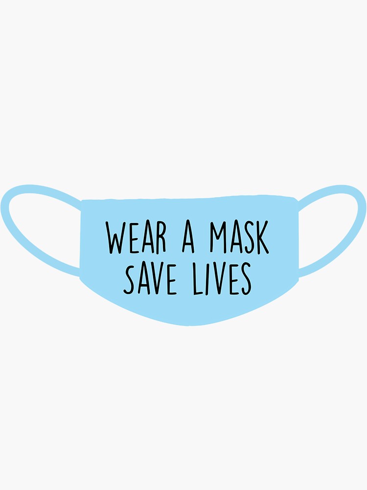 Wear a mask sticker Sticker for Sale by planeandsimple