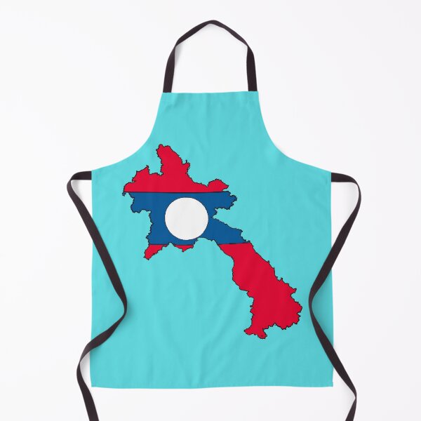 Item preview, Laos Map with Laotian Flag designed and sold by Havocgirl.