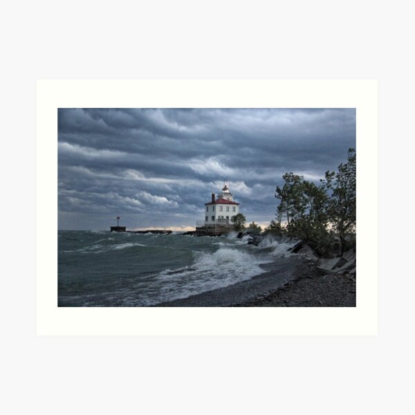 Stormy Lighthouse Art Print