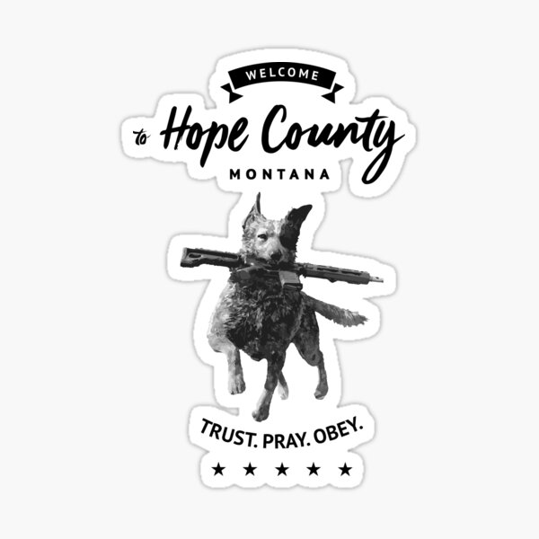 Willkommen in Hope County / White Edition / Sticker