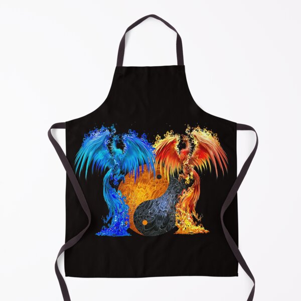 Item preview, Fantasy Fire And Ice Phoenix Orange Blue Yin Yang designed and sold by Atteestude.
