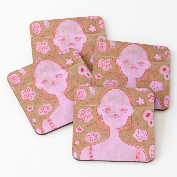 Item preview, Abstract Pink Girl Portrait - Paper Texture designed and sold by mia-stickers0.