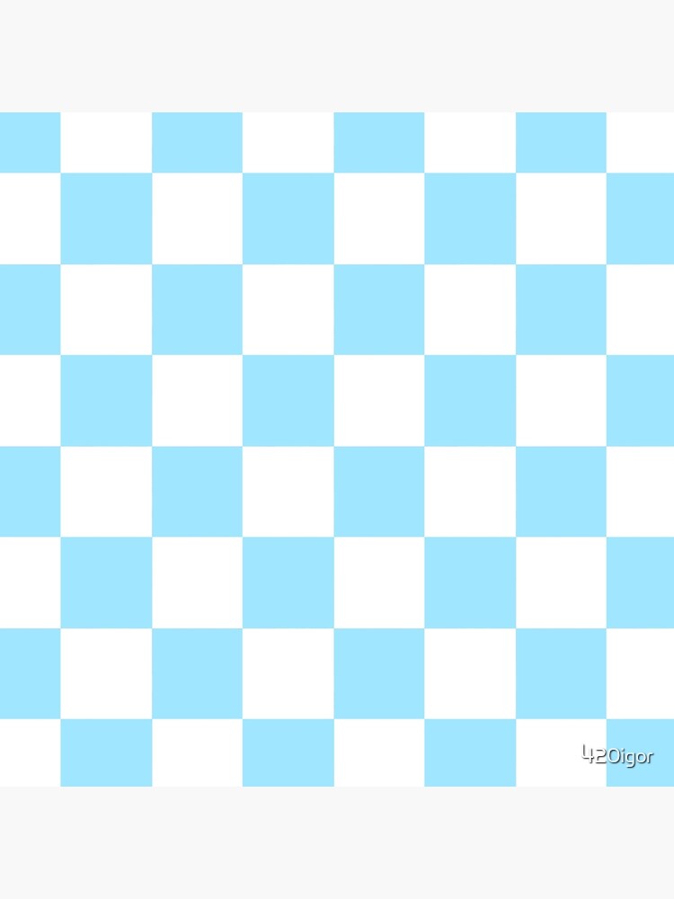 White & Blue Checkered Flag Cool Checkers Baby Blue Gift Wom Tote Bag