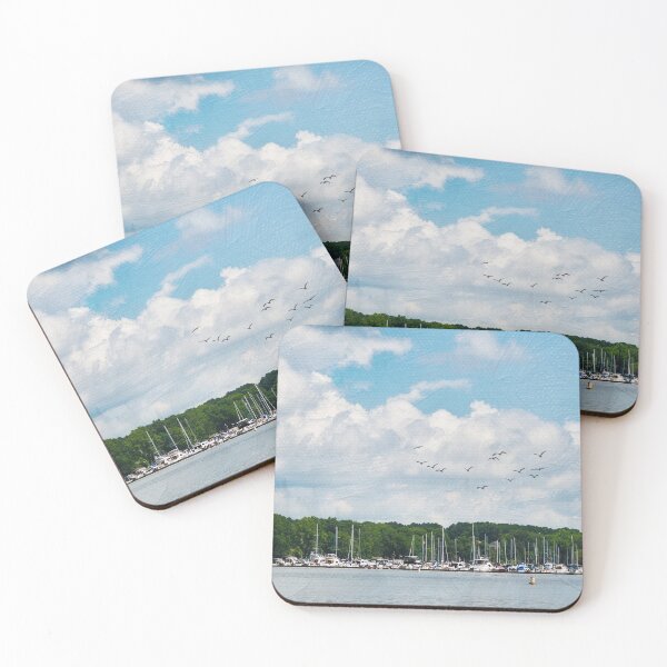 Item preview, Sunny Marina View Painted, Lake Norman NC designed and sold by Amy Dundon.