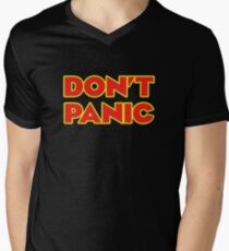 Don't Panic Men's V-Neck T-Shirt
