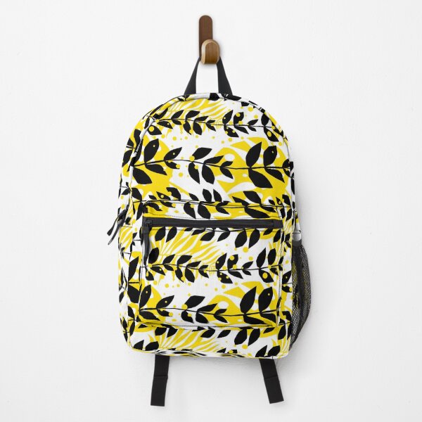 Item preview, Illustration and pattern with leaves in black, white and yellow designed and sold by Pia Kolle.
