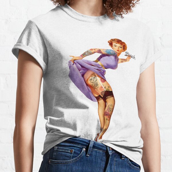 Pelirroja pin up Camiseta clásica