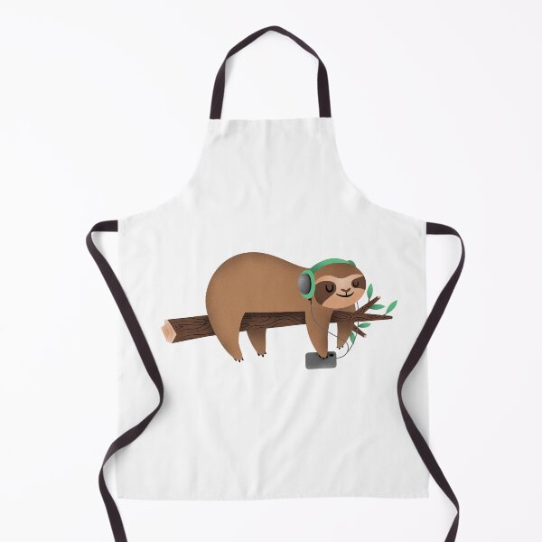 Item preview, Sleeping sloth listening to music designed and sold by trendygiftshop.