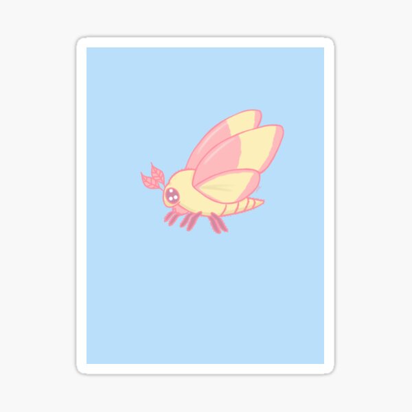 Vista previa del artículo con la obra «Rosy Maple Moth», diseñado y vendido por Jeddeh7.
