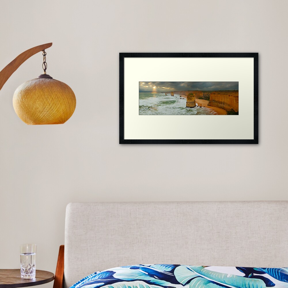 Stormy Twelve Apostles, Great Ocean Road, Victoria, Australia Framed Art Print