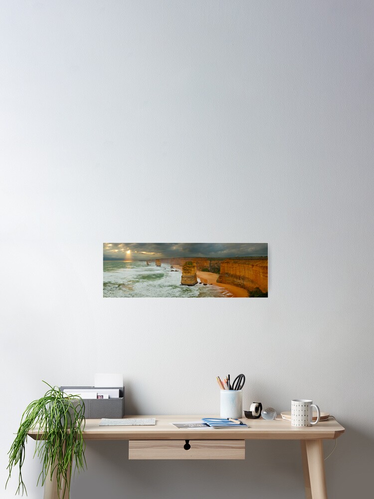 Thumbnail 2 of 3, Poster, Stormy Twelve Apostles, Great Ocean Road, Victoria, Australia designed and sold by Chockstone.