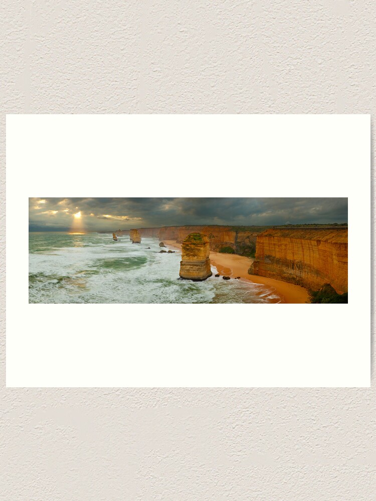 Thumbnail 1 of 3, Art Print, Stormy Twelve Apostles, Great Ocean Road, Victoria, Australia designed and sold by Chockstone.