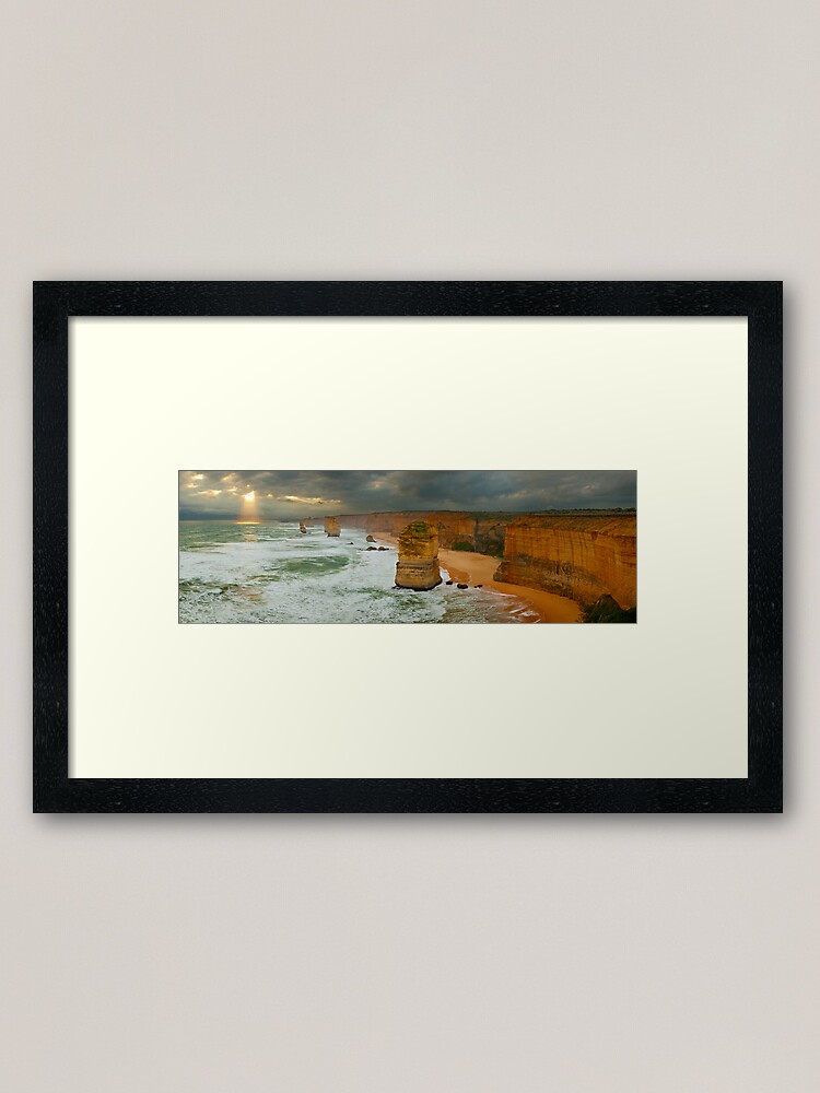 Thumbnail 1 of 7, Framed Art Print, Stormy Twelve Apostles, Great Ocean Road, Victoria, Australia designed and sold by Chockstone.