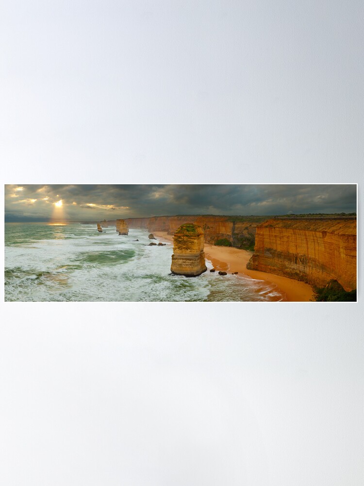 Alternate view of Stormy Twelve Apostles, Great Ocean Road, Victoria, Australia Poster