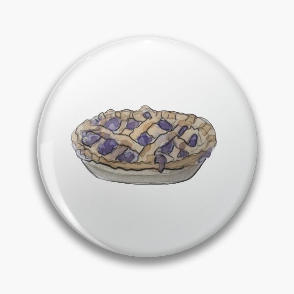Item preview, Blueberry Pie with Criss Cross Pattern Illustration in Watercolor designed and sold by Regan Ralston.