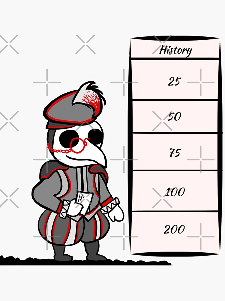 Thumbnail 3 of 3, Sticker, Plague Mask Trivia designed and sold by QTPieCollective.