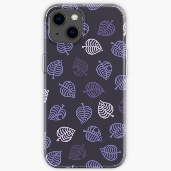 Nook Leaf Aloha Logo - Purple/Lavender on Dark Purple  iPhone Soft Case