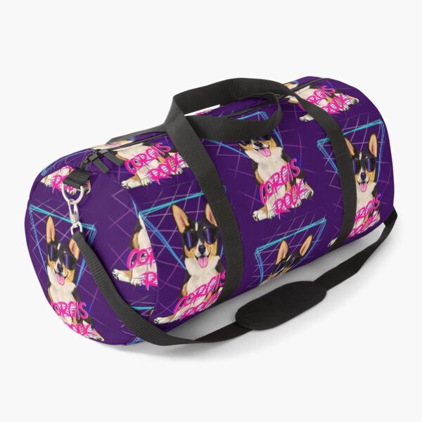 Item preview, Corgis rock - Tri-color corgi with sunglasses and 80s background designed and sold by Mehu.