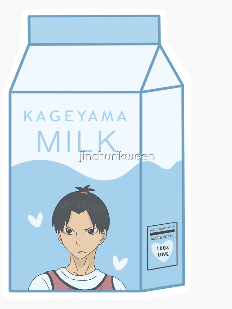 "kageyama milk carton " Sticker by jinchurikween | Redbubble