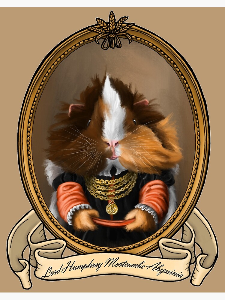 Renaissance Pet Lord Humphrey Mortcombe Abyssinia (A Guinea Pig) Art  Board Print
