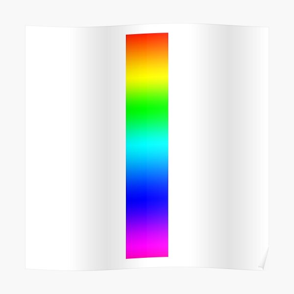 "The Letter I - Monogram in Rainbow Gradient" Poster for Sale by