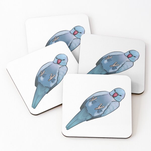 Item preview, Blue Ring Neck Parrot  designed and sold by bittybirddoodlz.