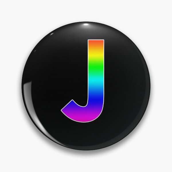 Item preview, The Letter J - Monogram in Rainbow Gradient designed and sold by Bumblefuzzies.