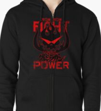Sudadera con capucha y cremallera Row Row LUCHA EL PODER