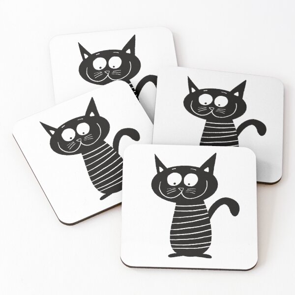 Item preview, Black and white cat nr2 designed and sold by KateCrafts.