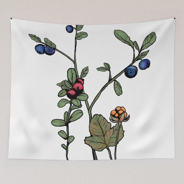 Item preview, Arctic forest berries designed and sold by vieno.