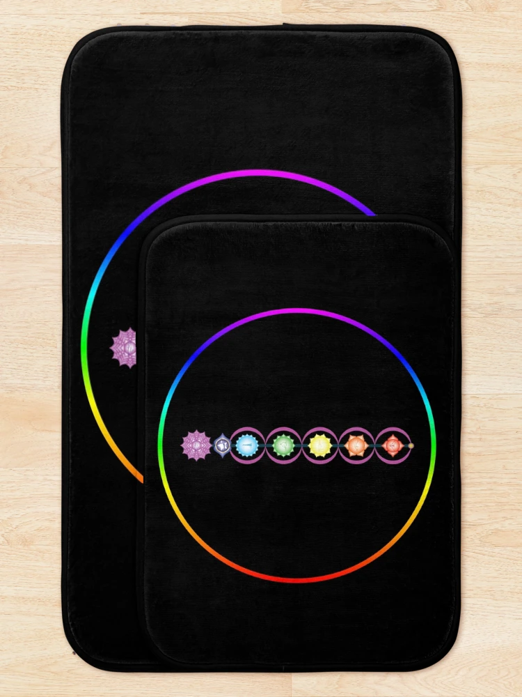 Thumbnail 5 of 6, Bath Mat, 5D: Raja Yoga - Chakra Ascension Routine designed and sold by InfinitePathArt.