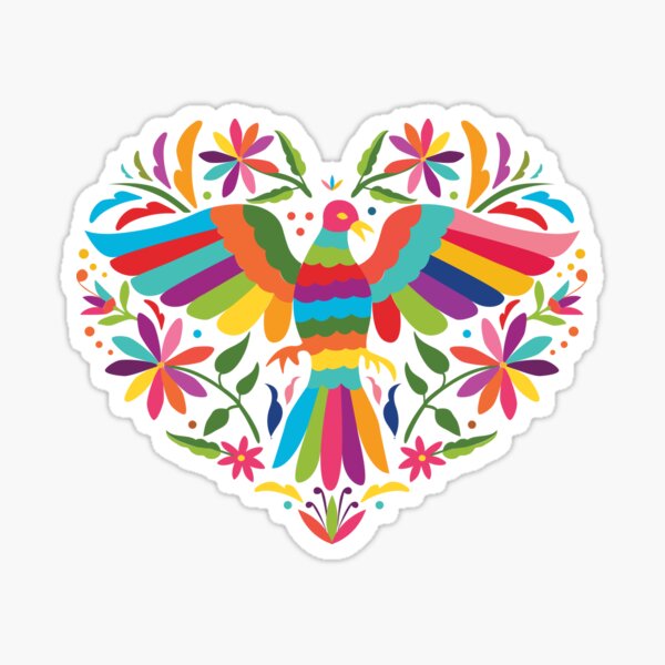 Mexican Otomi Flower Sticker – VulgrCo