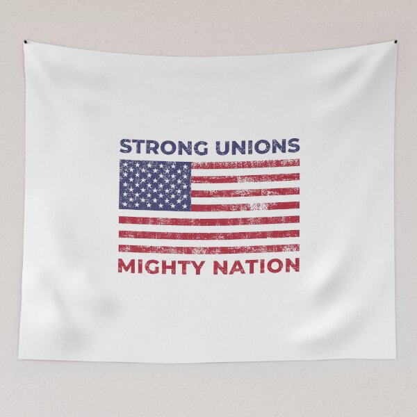 Item preview, Strong Unions Mighty Nation American Flag designed and sold by Maria Garcia.