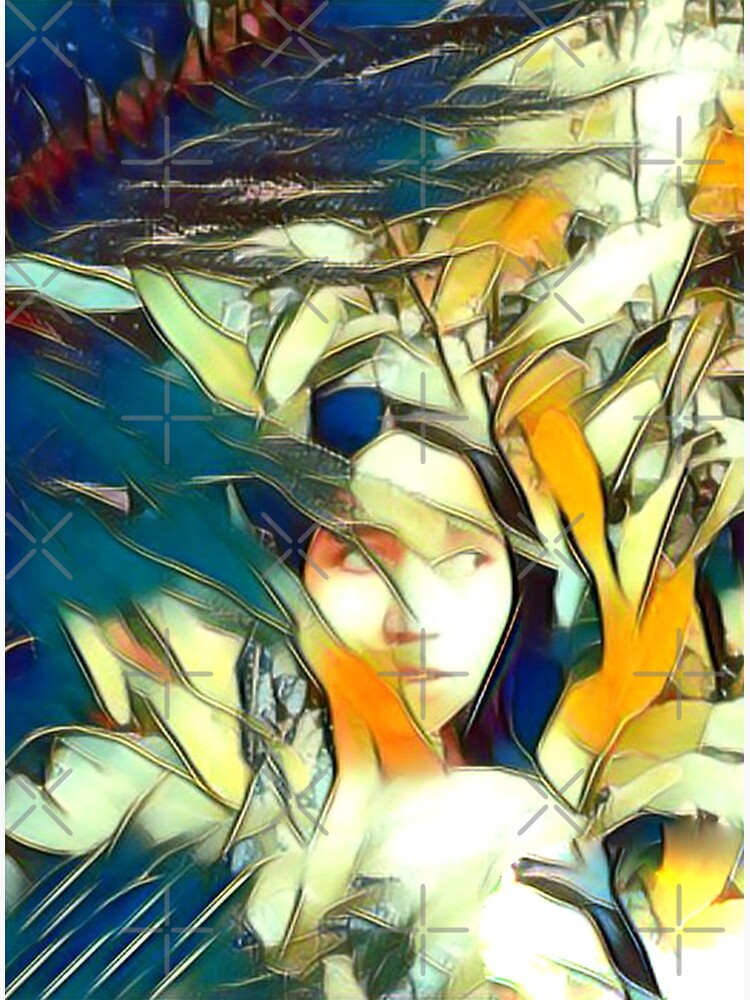 "Beauty and The Leaves In Stained Glass Effect" Poster by bestbaestard