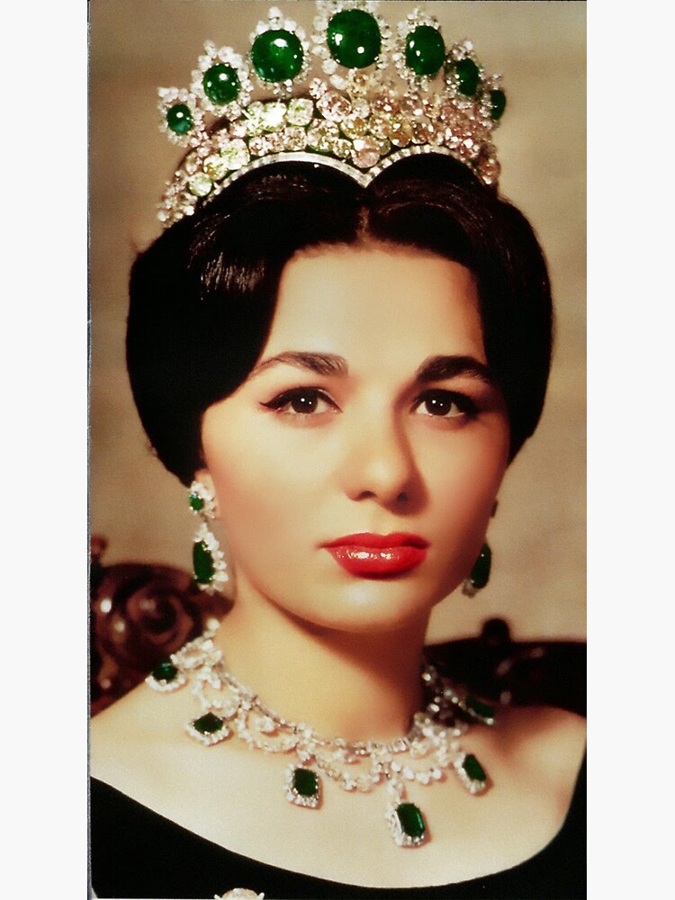 “Queen Farah Pahlavi” Sticker by artidiana | Redbubble