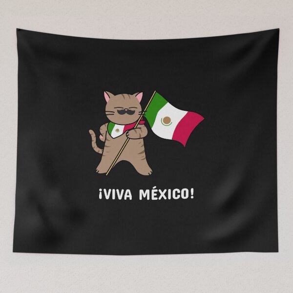 Item preview, Mexican Cat: Viva Mexico designed and sold by friendlyspoon.