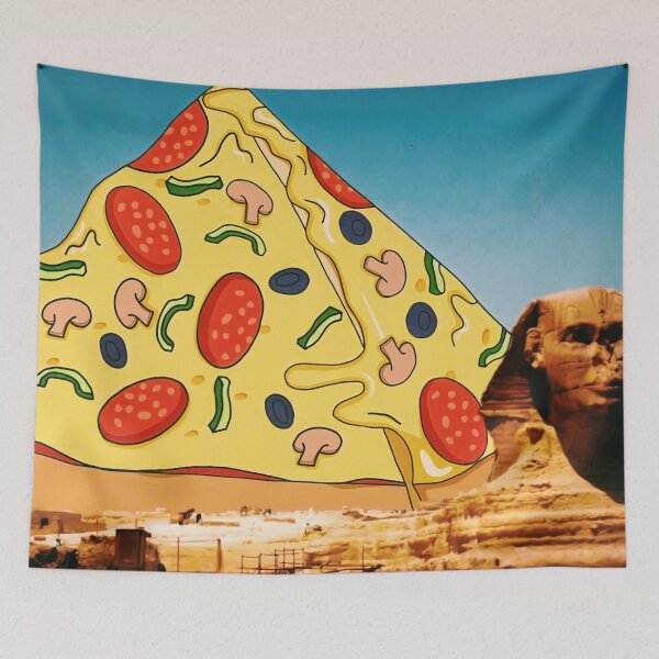 Item preview, Pizza pyramid in Egypt - Photography and illustration designed and sold by Firandi.