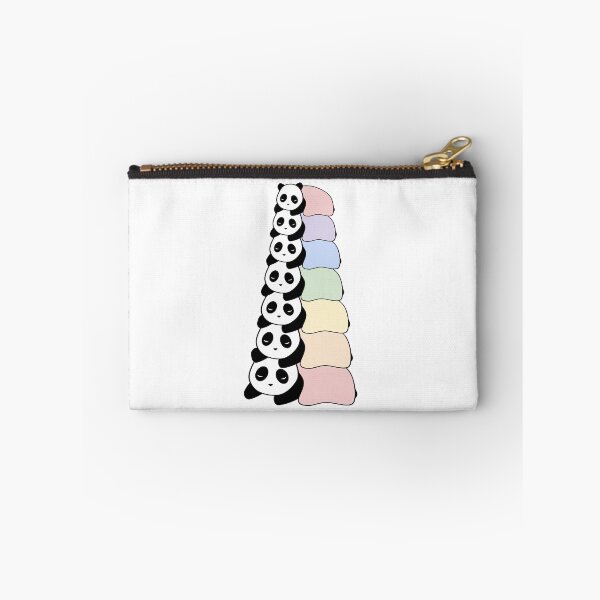 Item preview, Sleepy Panda Stack (Rainbow, White Background) designed and sold by elrathia.